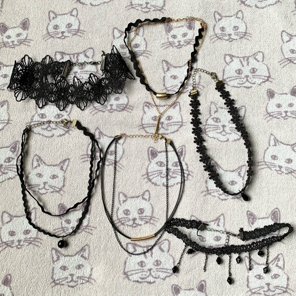 Gothic 90s style chokers bundle of 6 new